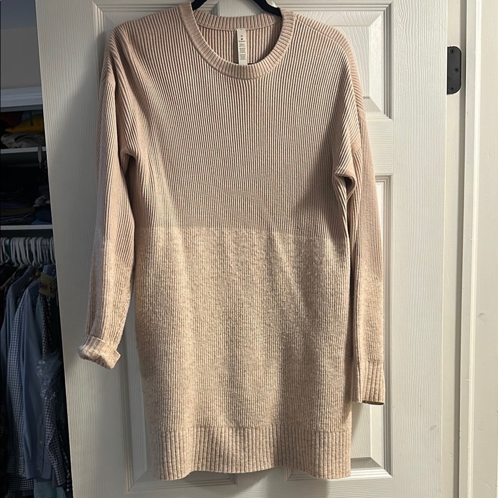 Lululemon Athletica Cream Crew Neck Sweater